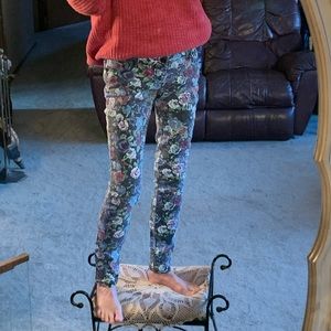 Hot Kiss pink/ peach / cream floral print jeans